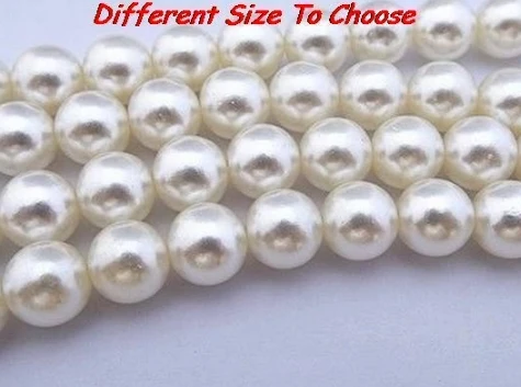 4mm 6mm 8mm 10mm 12mm 20mm ABS Imitation resin Pearl beads Round Acrylic White Jewelry Findings bracelet Necklace Wdg53 crystal 