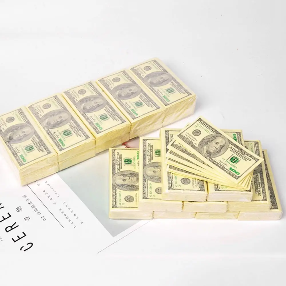9 teile/satz Kreative 100 Dollar Geld Servietten Papier Dollar Bill Geld Papier Handtuch Wc Bad Party Geschenk Liefert