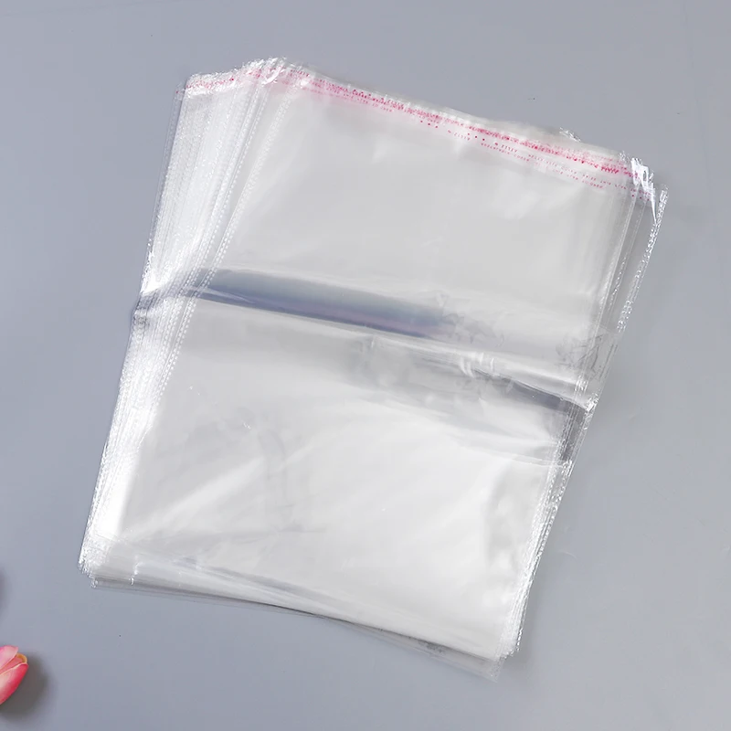 Width 43cm Large Clear Resealable Cellophane/BOPP/Poly Bags Transparent Opp Bag Packing Plastic Bags Self Adhesive Seal