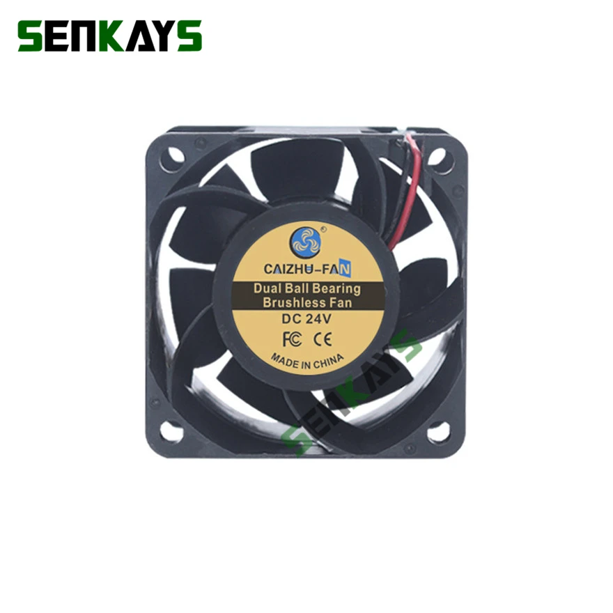 

Dual Ball Bearing 60x60x38mm 6038 DC 24V 13000rpm Server Fan 60x28mm Brushless Machine Equipment Super Violent Winds Fan 2pin