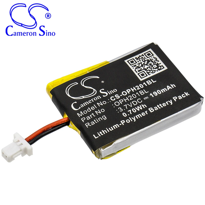 CameronSino Battery for Opticon OPN-2001 OPN-2002 OPN-2004 OPN-2006 OPN-2000 OPN-2005 Barcode Scanner battery 190mAh 3.70V Black