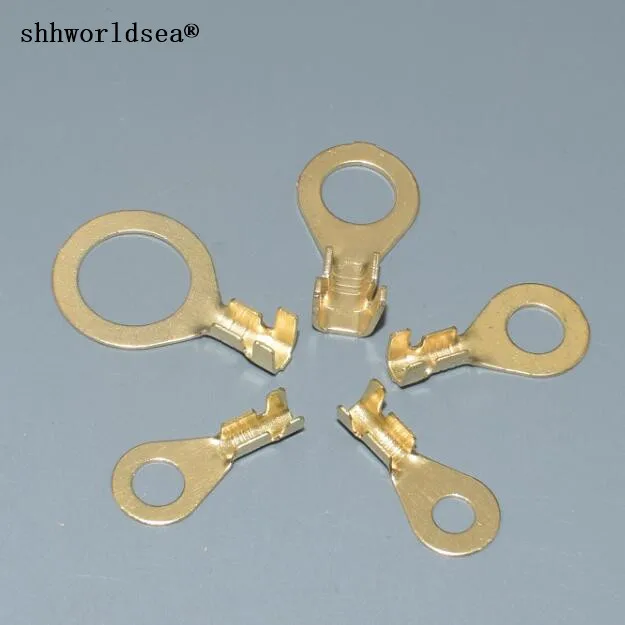 shhworldsea 20 Pcs Auto Car Splices Wire Ring Round Terminal Crimping Loose Pins Terminals Tab Copper Opening Nose End