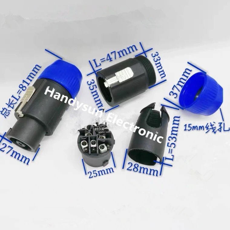 1 قطعة الصوت أفضل المتكلم 8Pin Powercon التوصيل Speakon موصلات كابل 8 القطب التوصيل ذكر مكبر صوت مقبس توصيل بالجملة