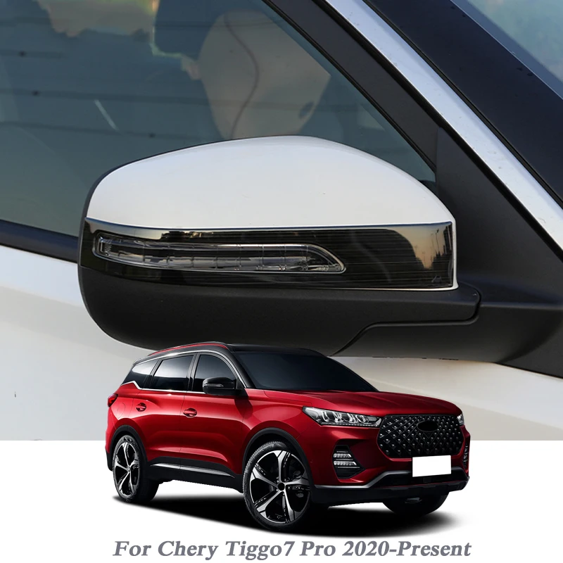 

2pcs Car Styling Sequin For Chery Tiggo 7 Pro 2020-Present Car Rearview Mirror Decoration Strip Frame Sequins Auto Accessories