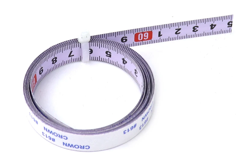 Selbstklebendes Maßband, Stahlband, Lineal, metrische Skala, 1–5 m Länge, für T-Track-Router, Tischkreissäge, Haushaltsmesswerkzeuge – Detail 5