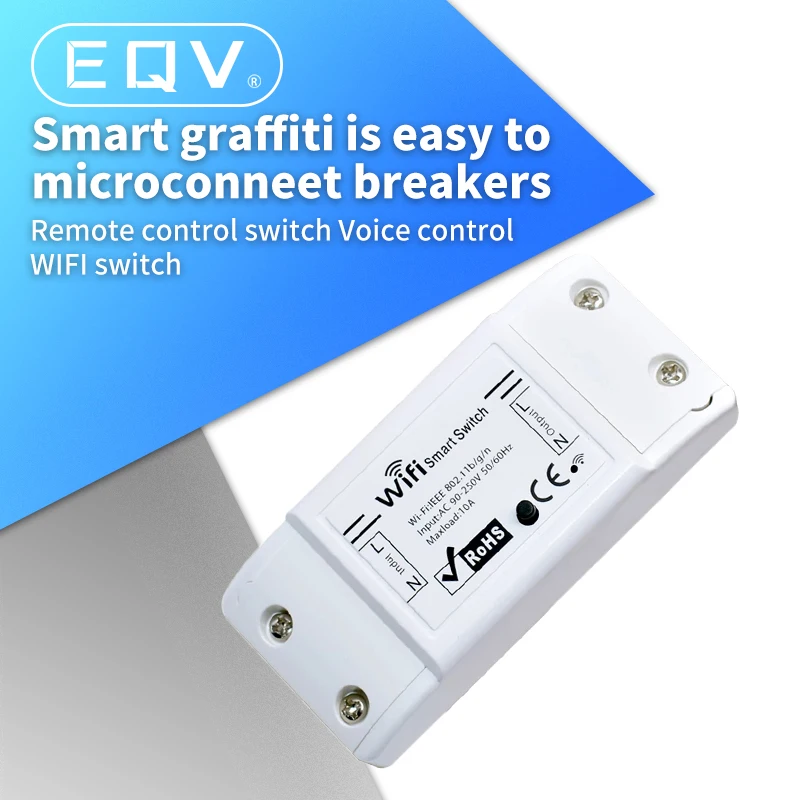 Smart Home House DIY Wifi Wireless Remote Switch Breaker LED Light Controller Module Alexa Google Home Smartlife Tuya APP