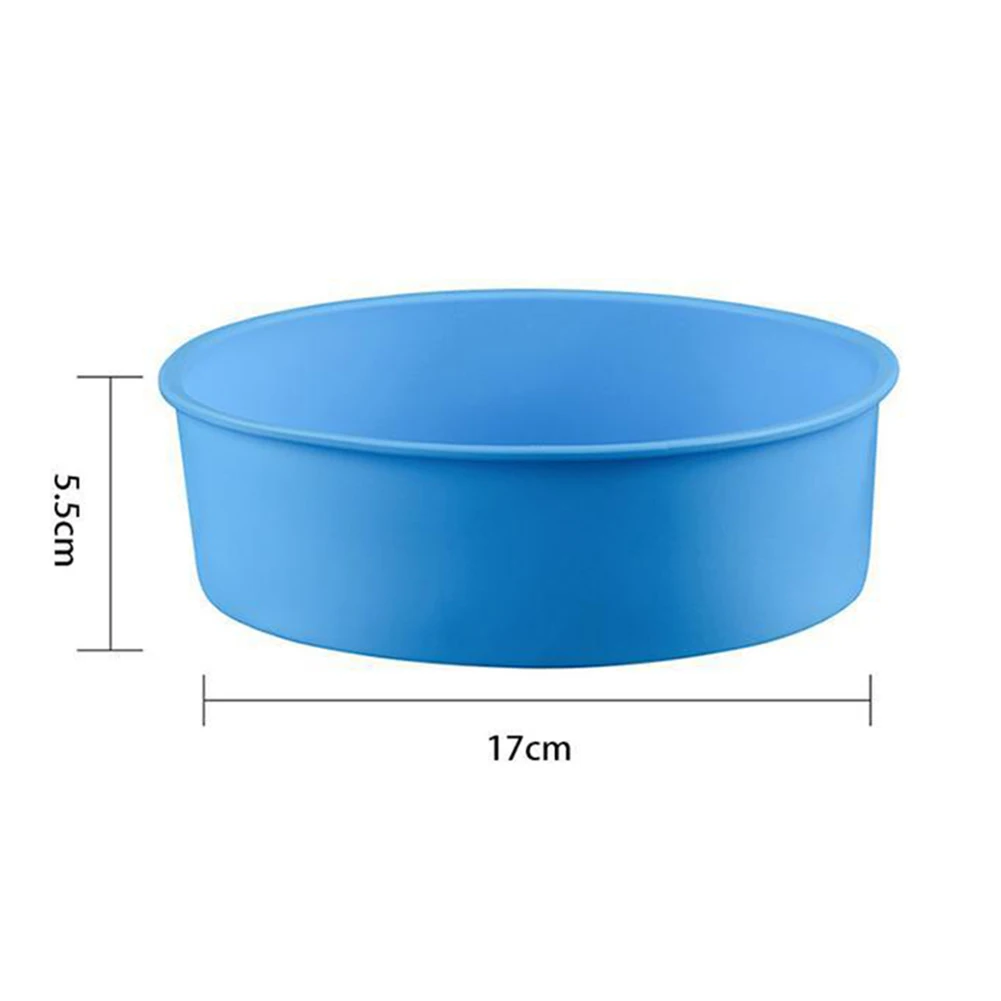 17cm x 5.5cm Silicone Cake Round Shape Mold Kitchen Bakeware DIY Desserts Baking Mold Mousse Cake Moulds Baking Pan Tray Tools