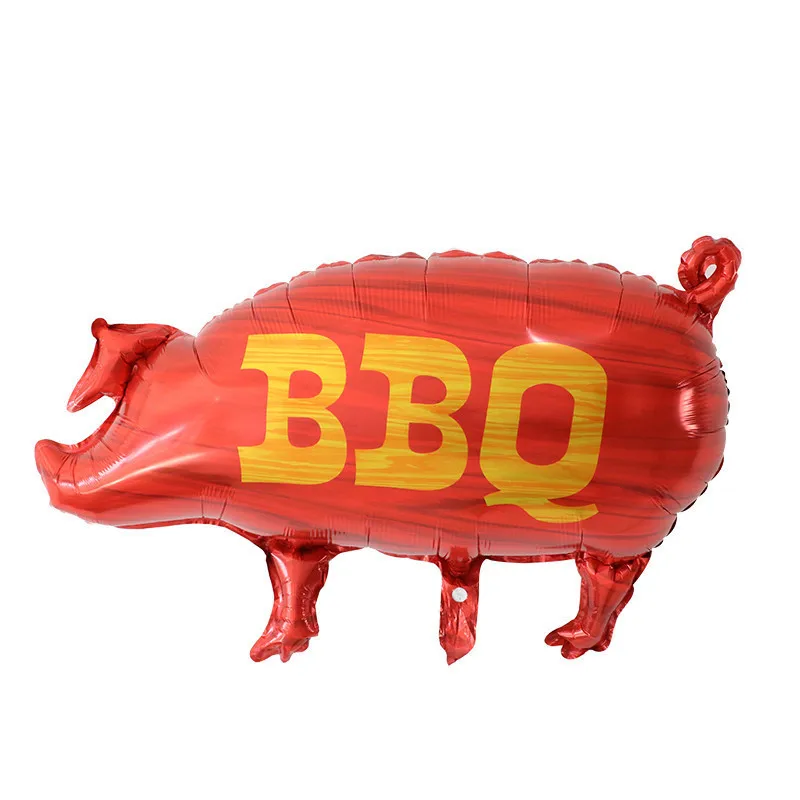 10/50pc BBQ Pig Foil Balloons I Do BBQ Party Decorations Pork Globos Red Pig Ballon Party balloon Inflatable Toys Birthday Decor