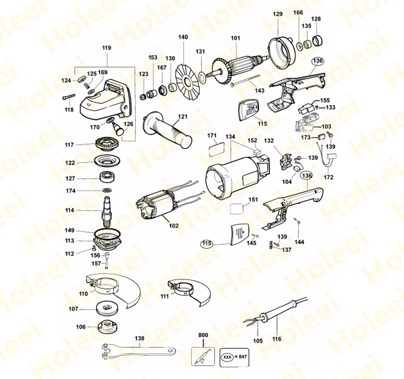 Sede del cuscinetto per DEWALT DW840 N072242