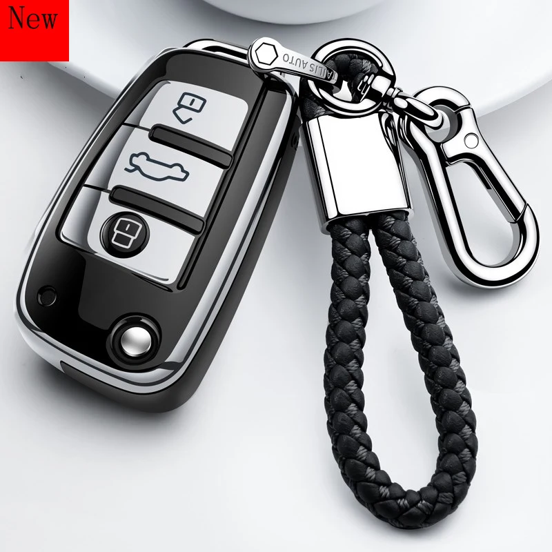 

TPU Soft Rubber Soft Rubber Car Smart Key Case Cover for Audi A3 A1 Q2L Q3 R8 Q7 Old A6 A6L Accessories for the car