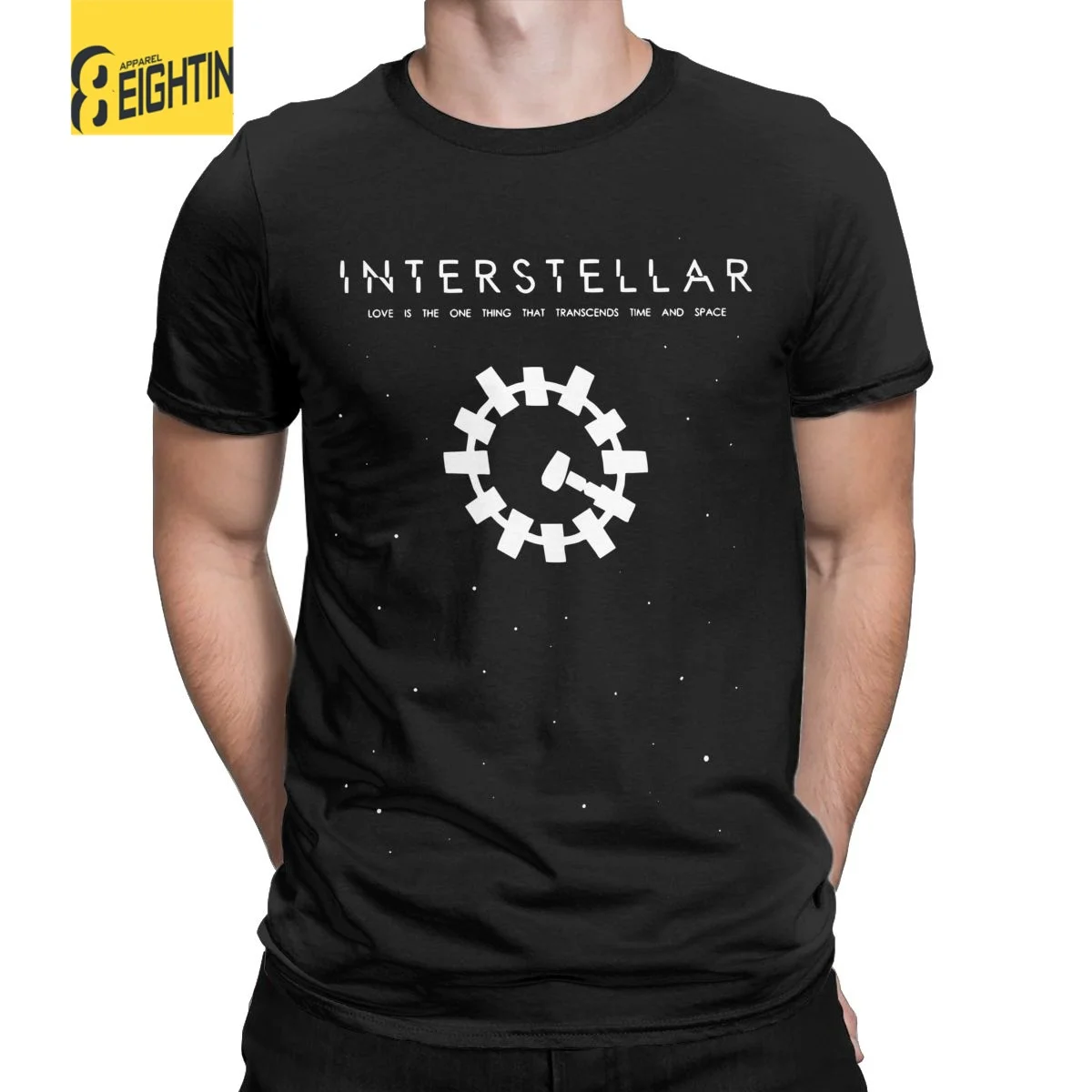 Interstellar Wormhole Space Science Fiction T-Shirt for Men Novelty 100% Cotton Tee Shirt Crew Neck Short Sleeve T Shirt Cloth