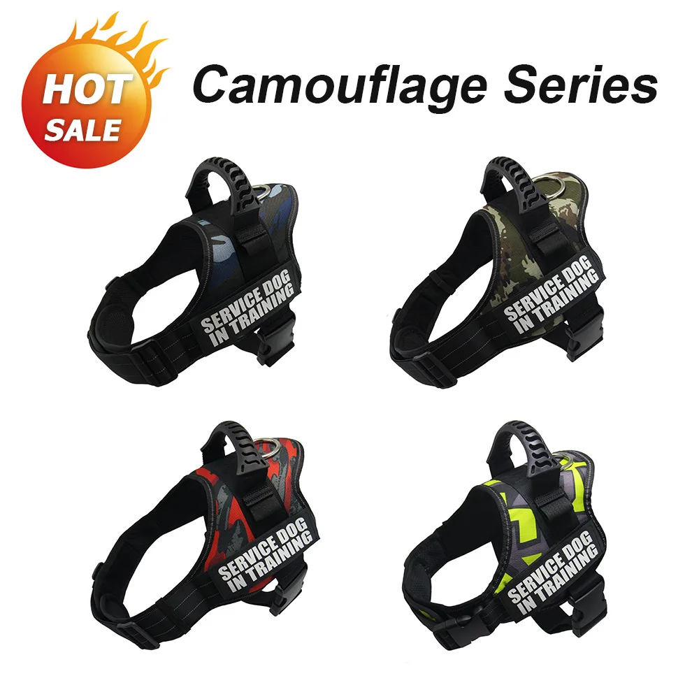 K9 Harness for Dogs, Reflective Adjustable Pet Dog Harnesses Vest Dog Collar for Husky Shepherd Small Medium Large Dogs Supplies