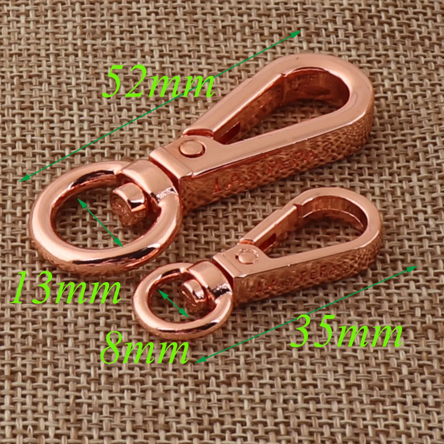 

20 PCS Rose Gold Lobster Swivel Clasps Claws Connector Snap Buckle Gate Bag Purse Clasps Handbag Snap Purse Hook