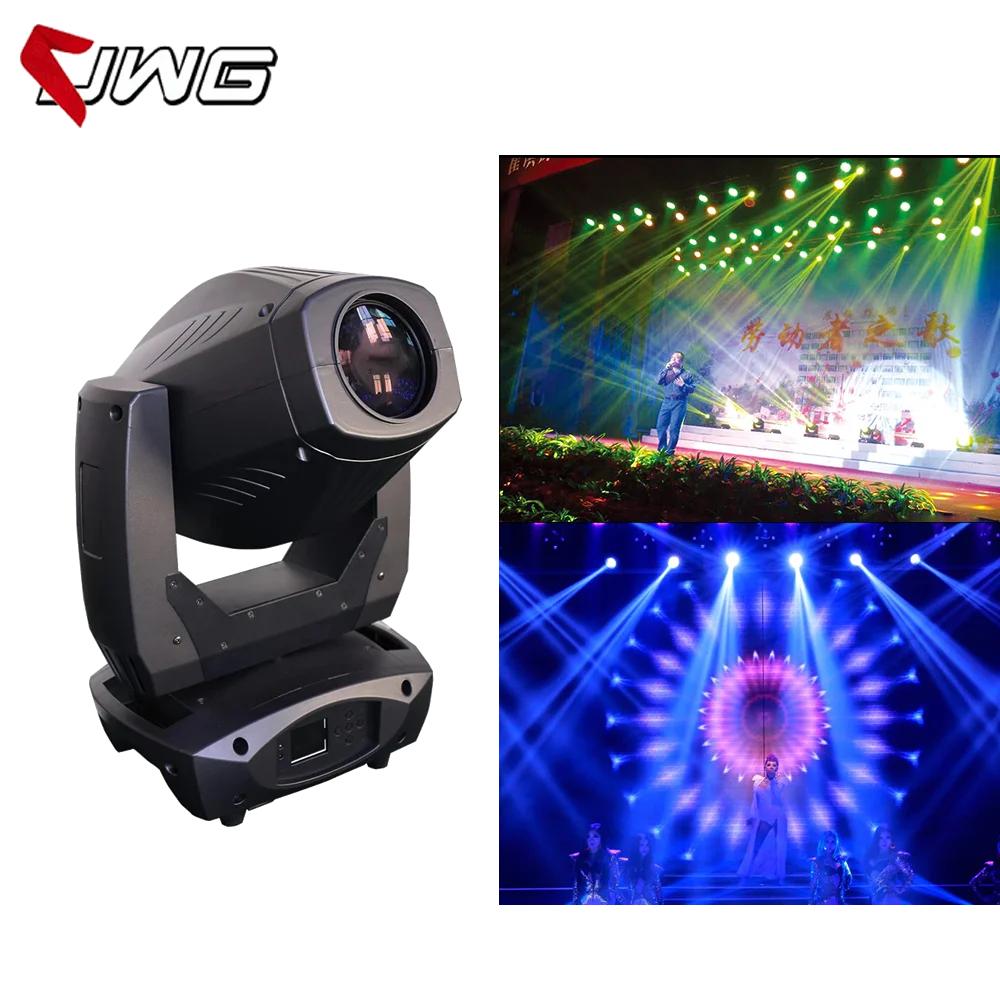 200W LED Moving Head Beam Spot Wash 3in1 Light 18 DMX Channel for Stage Theater Party TV Live Shows Performance DJ Disco Lights