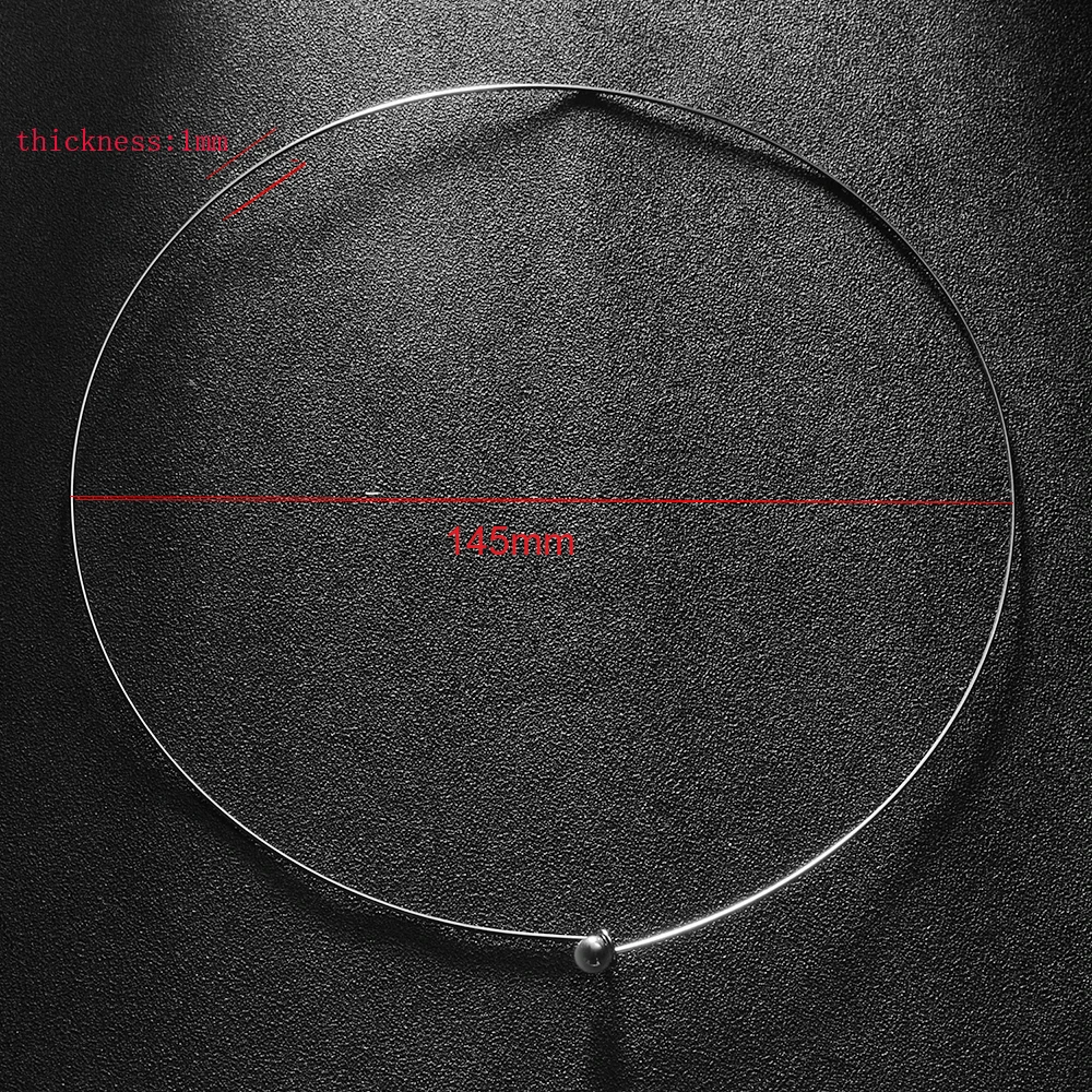 5 sztuk/partia stal nierdzewna 1mm grubości drutu naszyjnik okrągły kabel koło momenty kołnierz Choker dla majsterkowiczów komponenty do biżuterii