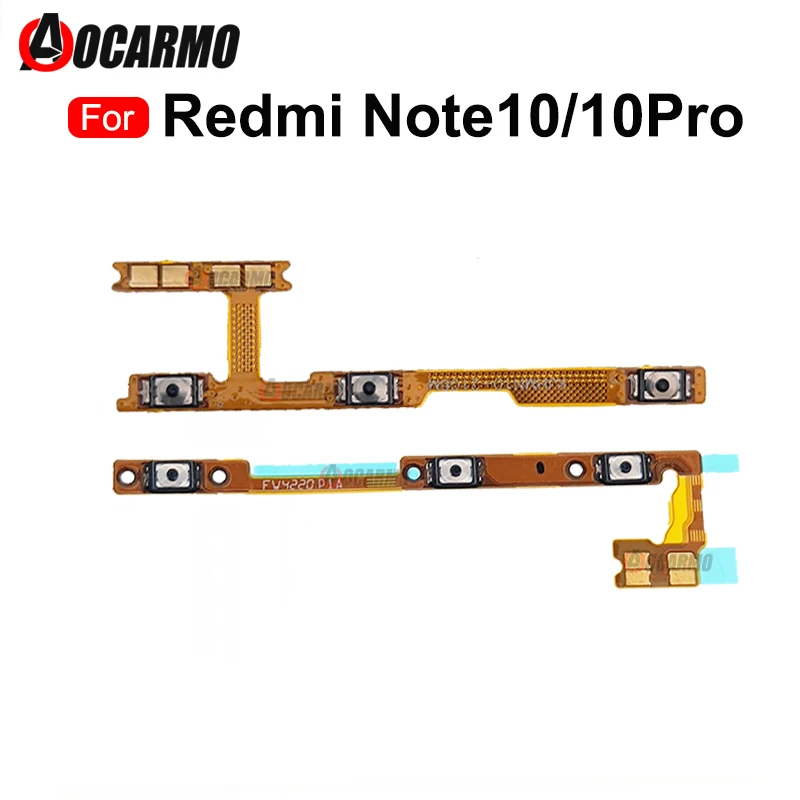 For Redmi Note 10 Pro / Note10 5G Power On Off Volume Buttons Flex Cable Replacement Parts
