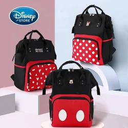 Genuine Disney Multifunctional Mummy Backpack Cartoon Mickey Mouse Large Capacity Waterproof Travel Backpacks Baby Diaper Bag