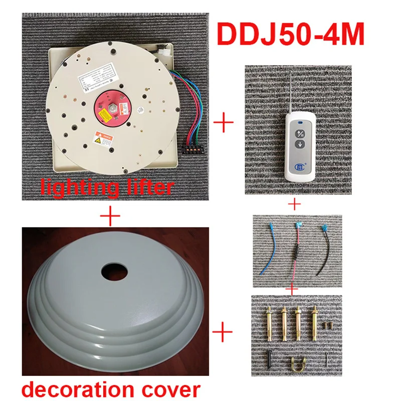 Free Shipping DDJ50 4M Remote Controller and Cover Chandelier Scolling System load Crystal Light Lift Chandelier Hoist,110-240V