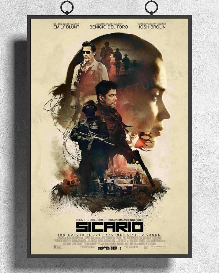 H277 Sicario Movie Wall Sticker Silk Poster Art Home Decoration Christmas gift