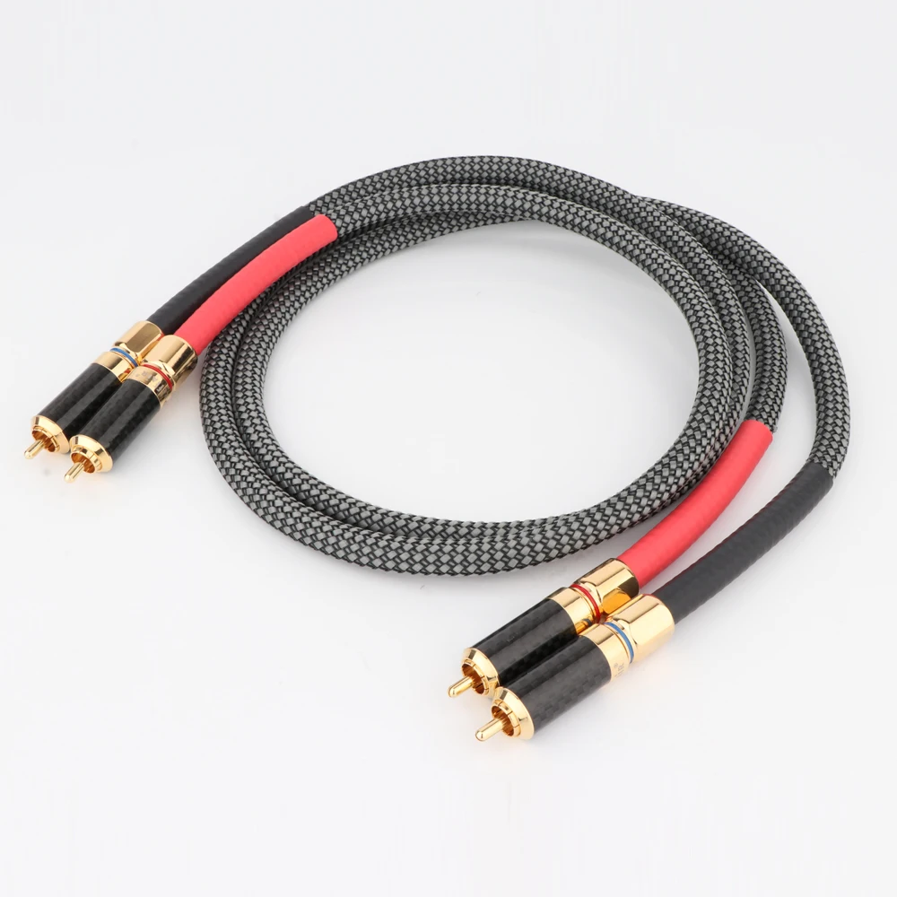 

HIFI RCA Cable Interconnect Cable Audio Signal Line Siltec SQ88 G5 RCA with 24k Gold Plated RCA Plug