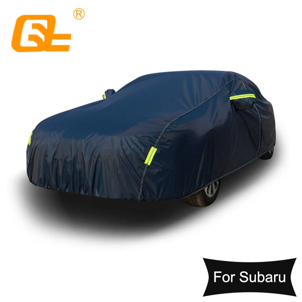 210T Polyester Dark Blue Full Car Covers Outdoor Snow Ice Dust Sun UV Shade Cover for Subaru impreza wrx XZ BRZ