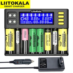 Liitokala Lii-S8 Lii-600 Lii-M4 Lii500 Lii-PD4 inteligentny wyświetlacz LCD ładowarka do 18650 21700 26650 18350 AA AAA NiMH bateria litowa