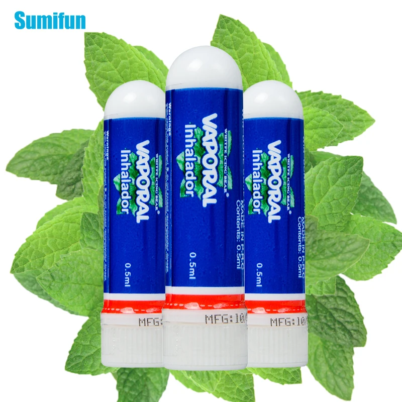 SMF 3Pcs Nasal Essential Oil Original Thailand Nasal Inhaler Refresh Nose Cold Cool Herbal Ointment Allergic Rhinitis Mint Cream