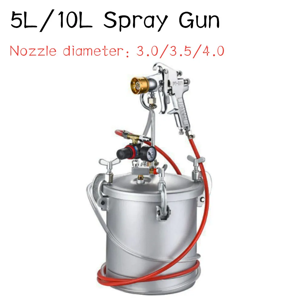 5L/10L Spray Gun Colorful Spray Gun  Latex Paint Pressure Barrel Paint  Paint Marble Spray Gun