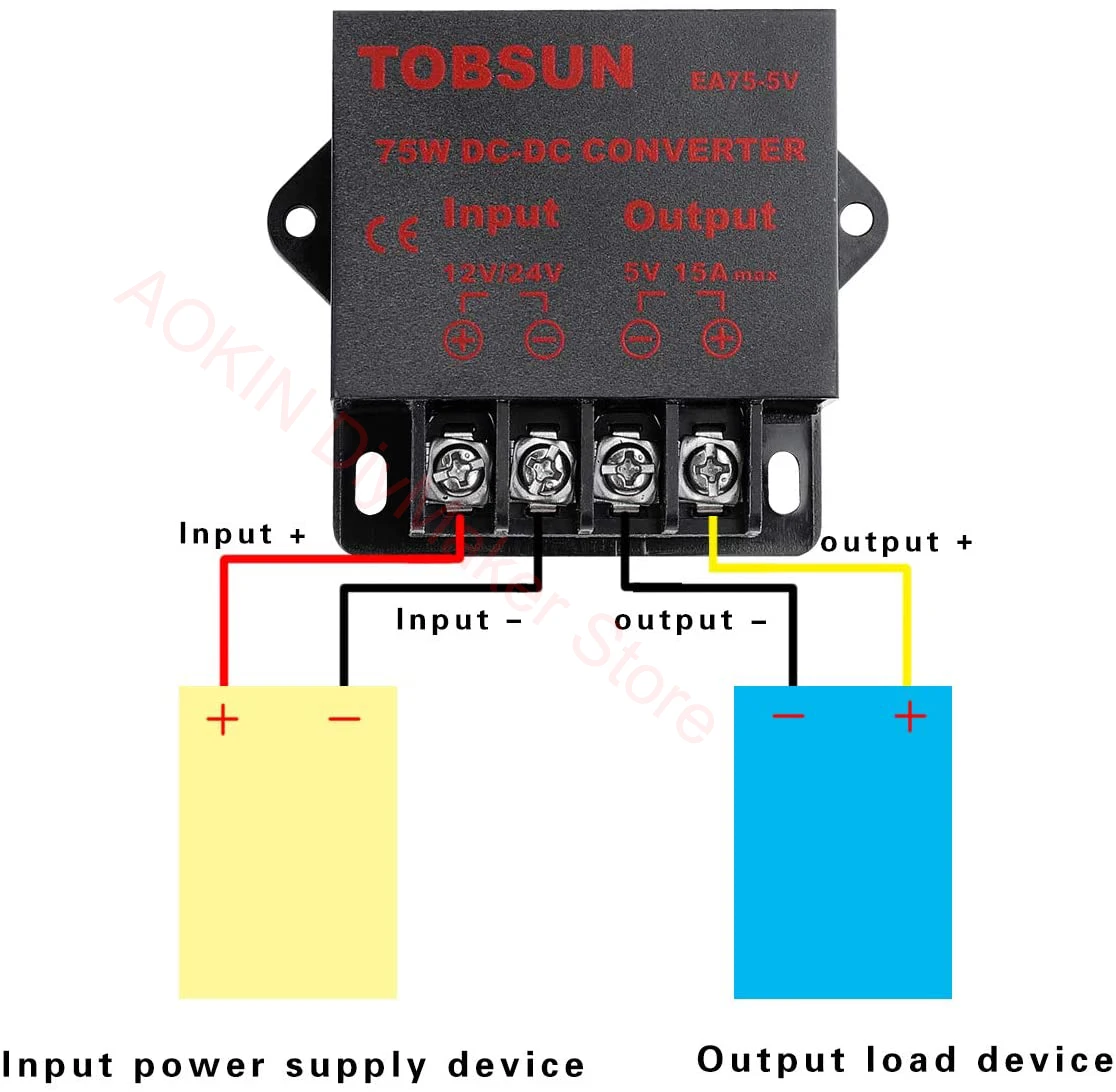 12V to 5V 10A 24V to 5V 3A 5A 10A 15A DC DC Converter Regulator Car Step Down Reducer 12V/24V to 5V 3A 5A 10A 15AMP