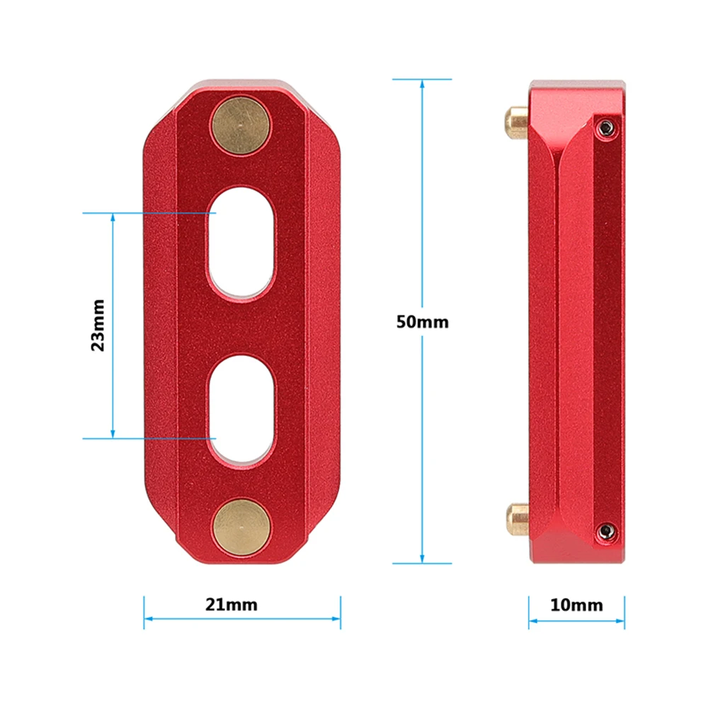 CAMVATE Standard 50mm Quick Release NATO Rail Bar With Anti-fall Spring Pins For SlideMount,Epic/Scarlet, Black Magic Camera New