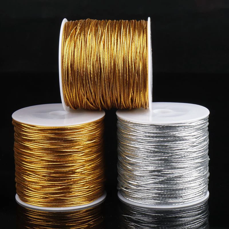 Rope Gold Silver Elastic Line Cord String Strap DIY Jewelry Making Bracelet Home DIY Sewing Accessories Gift Packaging