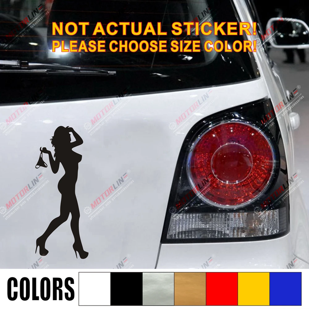 

Sexy Lady Devil Girl Naked Underpants Car Decal Sticker Vinyl pick size and color style3