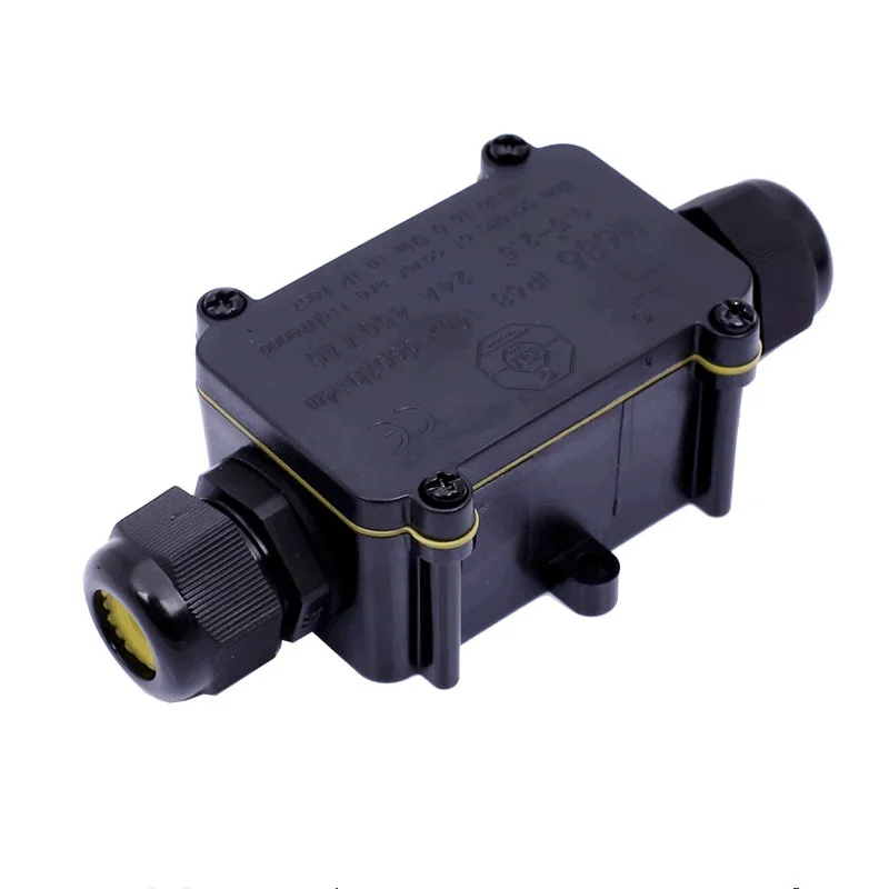 Waterproof Wire Junction Box IP68 6-12mm Connector 2 Way 3 Way Gland Electrical 24A 450V Sealed Retardant Outdoor Waterproof Box