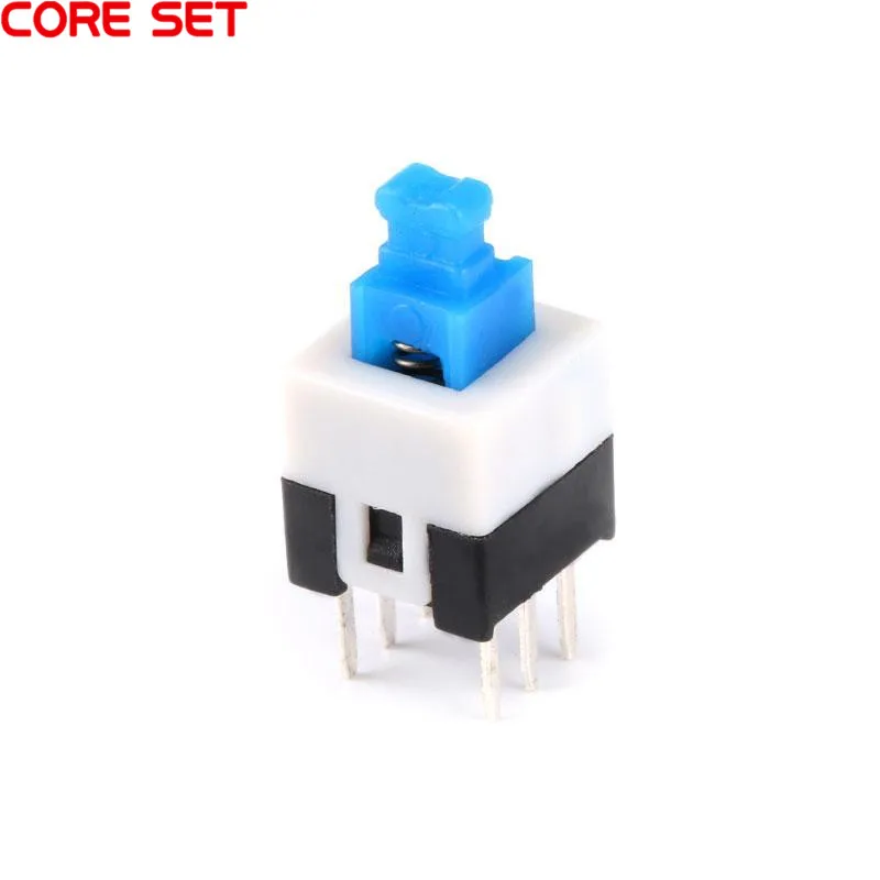 20PCS Self-locking / Unlocking Switch 5.8*5.8MM 7*7MM 8*8MM 8.5*8.5MM 6 Pin DPDT Mini Push Button Flat 7X7mm Micro Switch Kit