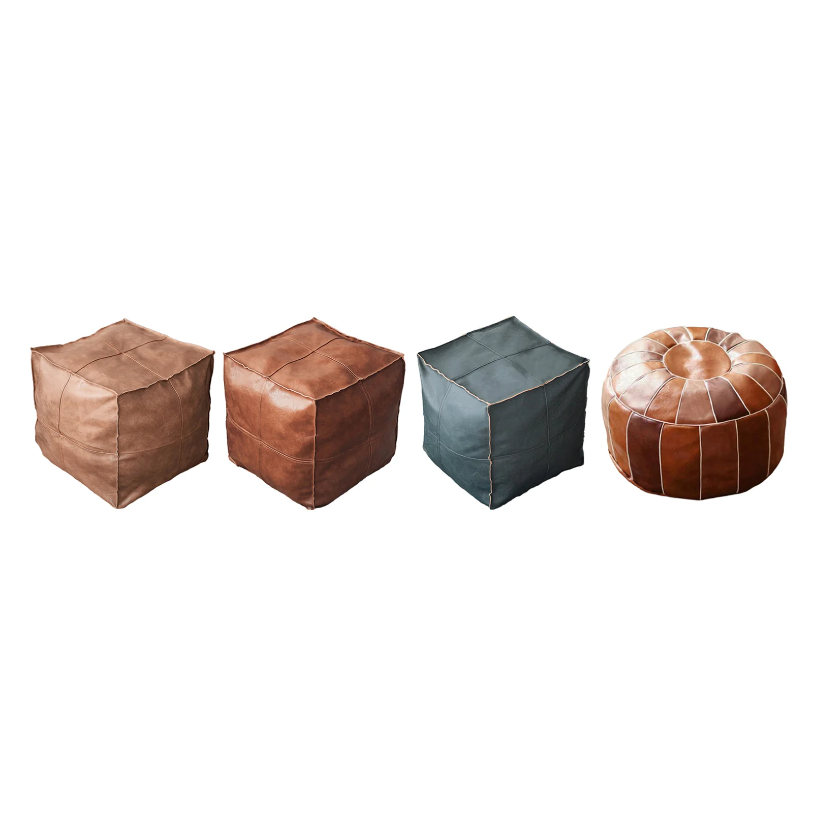 Unstuffed Moroccan Pouf Cover Hassock Storage Ottoman Floor Cushion Foot Rest Handmade Home Decoration Living Room Wedding Gifts