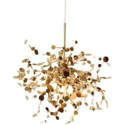 Nordic modern personality creative stainless steel chandelier leaf lamp Italian design cash cow restaurant lamp
