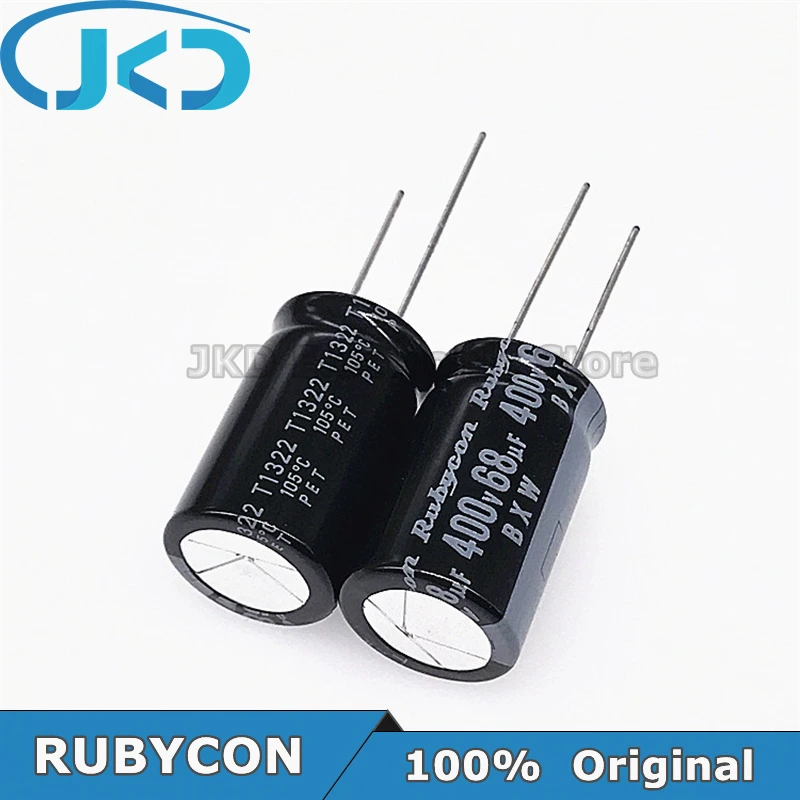 10pcs/20pcs RUBYCON 68UF 400V 16*25mm 105℃ TXW/BXW Series 68UF400V 400V68UF 16x25mm Aluminum Electrolytic Capacitor