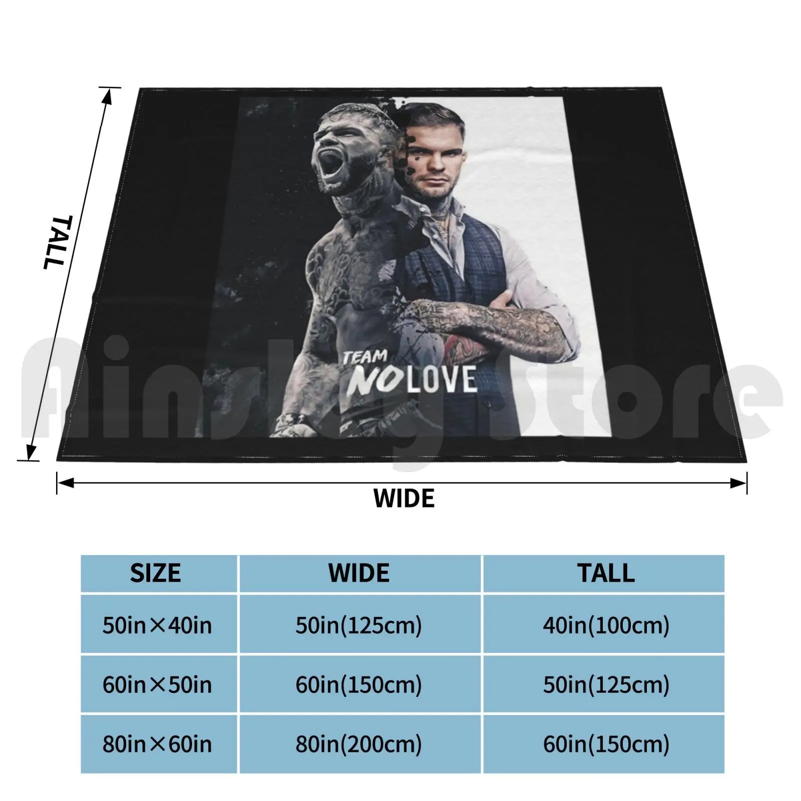 كودي غاربرانت فريق المقاتل لا الحب بطانية فنية موضة مخصصة كودي غاربرانت فريق القتال المقاتل لا الحب Tj