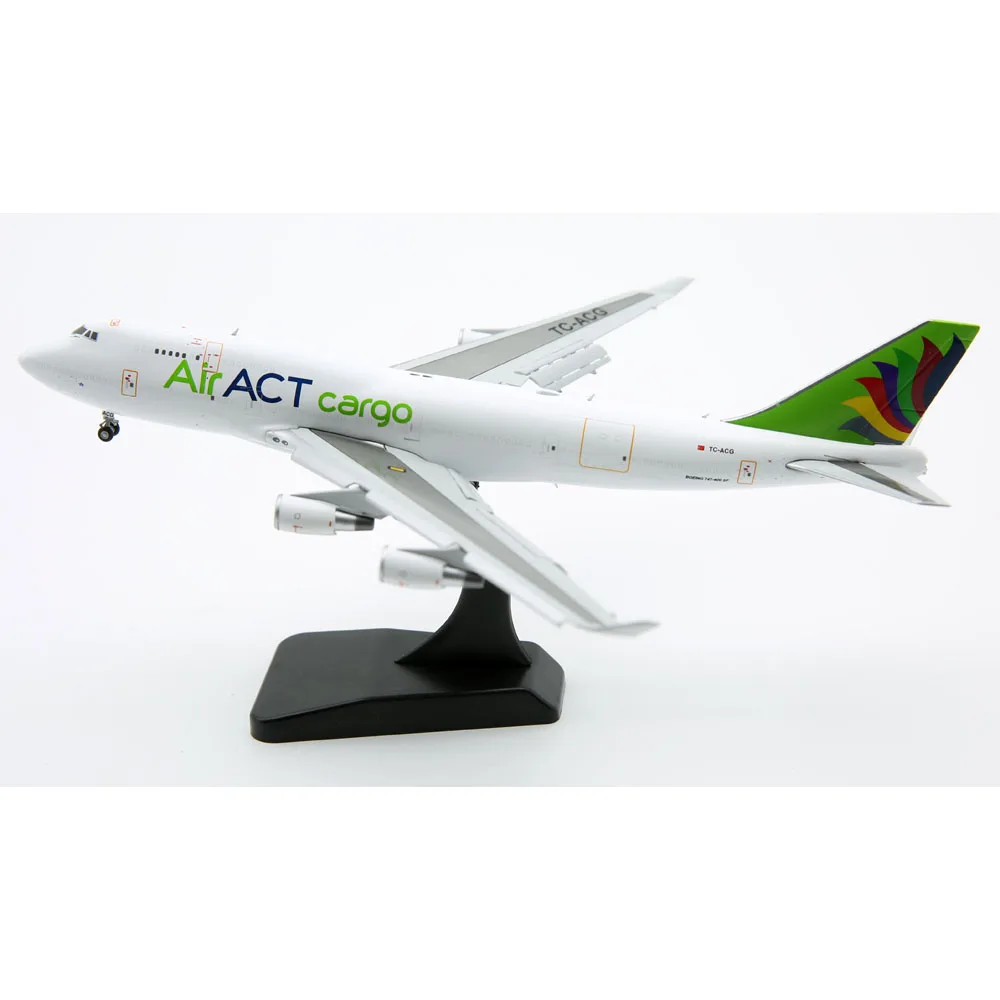 LH4245A 1:400 Aereo da collezione in lega JC Wings ACT Airlines Cargo Boeing B747-400 Diecast Aircraft Jet Model TC-ACG Flap Down