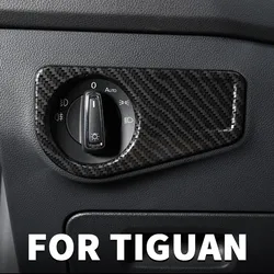 For Volkswagen VW Tiguan mk2 carbon fiber decorative headlight switch adjustment patch in the car 2016 2017 2018 2019 2020