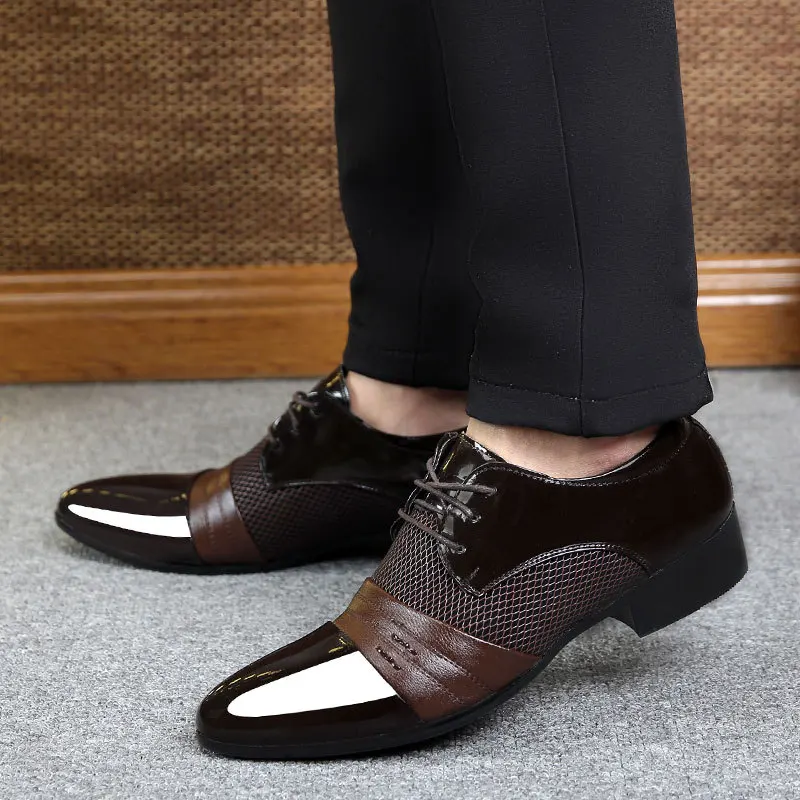 2019 New Summer Casual Dress Men Shoes Solid Casual Plus Size Hot Sale New Brand Fashion Business Men\'s Shoes Leather Sole Shoes