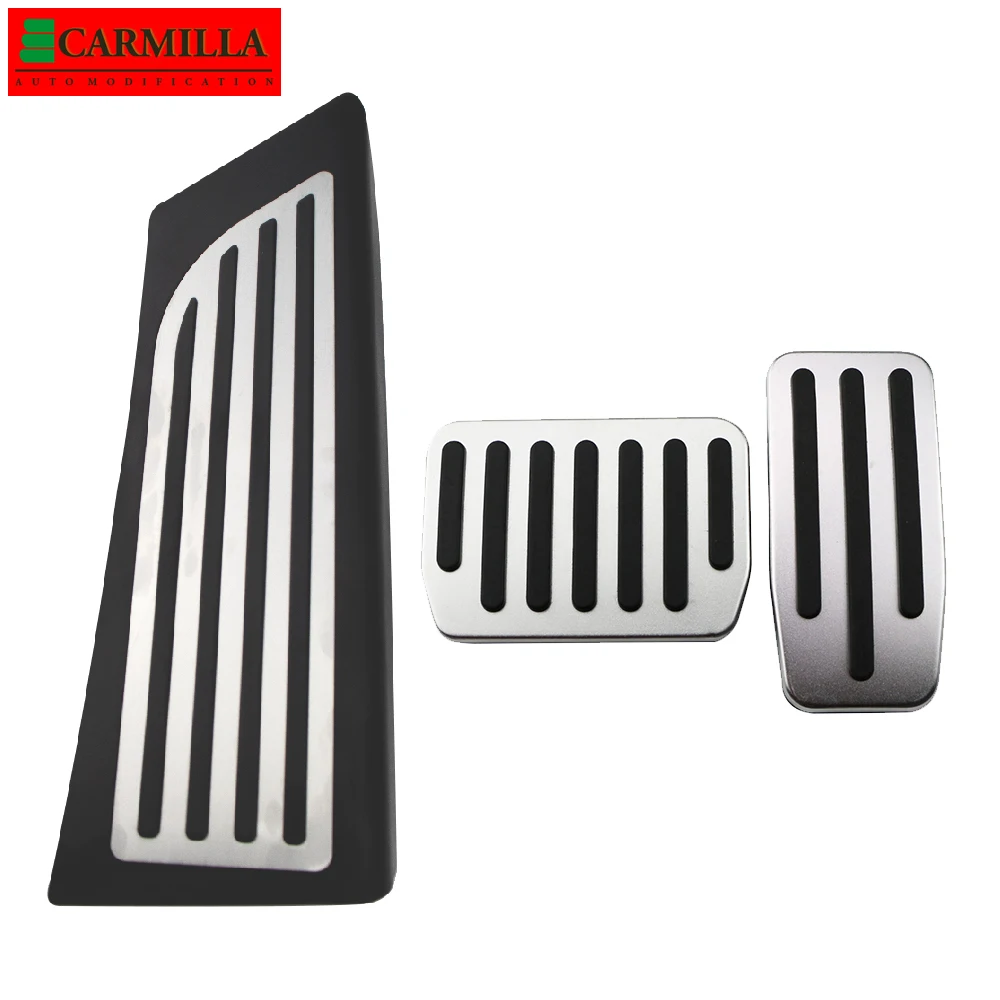 Carmilla Stainless Steel Car Pedals for Tesla Model Y Modely 2020 2021 AT Gas Pedal Brake Pedale Pad Dead Rest Pedal Cover