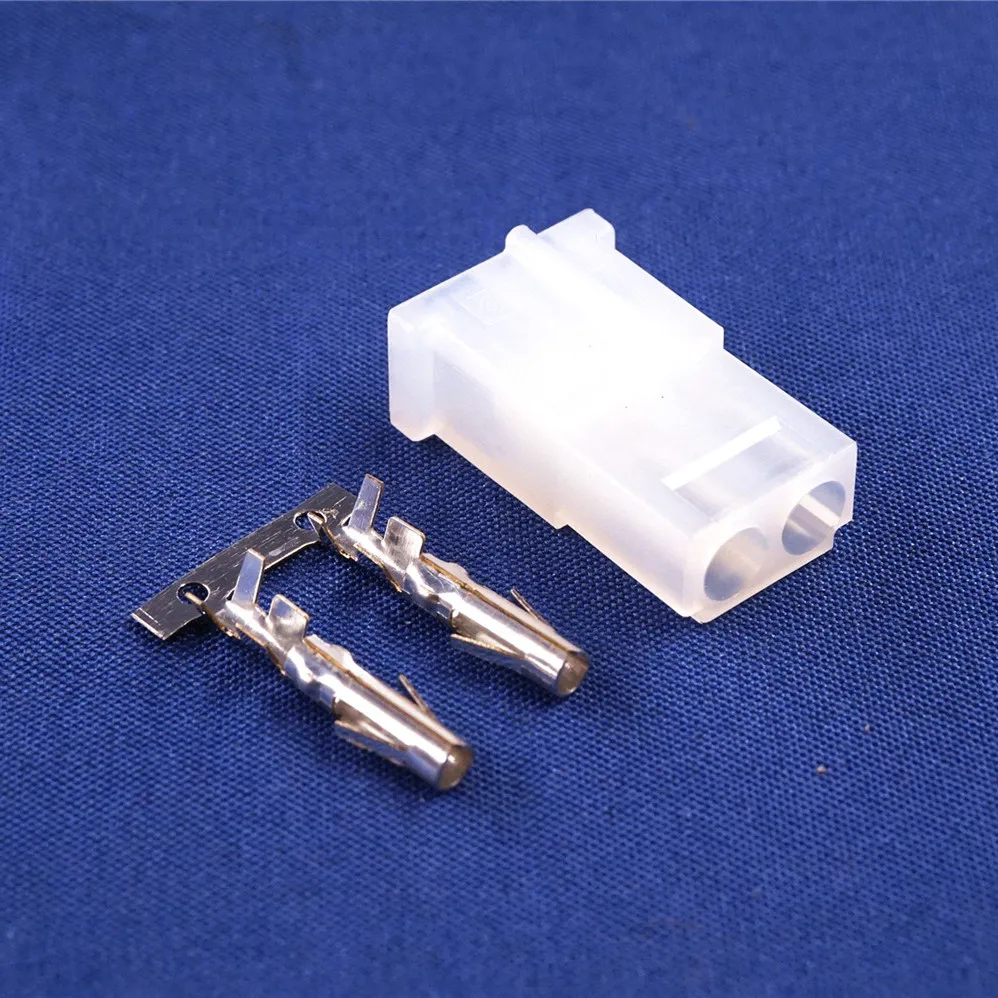 10 pcs 5.08 mm 2 Pin Receptacle Housing Female Contact Pins IDE Power Connector Shell 0.20\