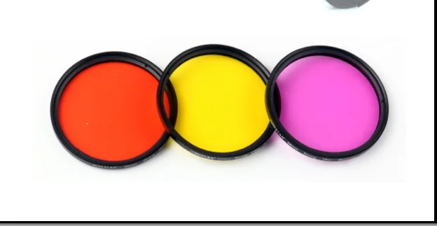 Waterproof Red yellow purple Filter for DSLR Diving Underwater Photography Camera Housing Gopro Yi Conversion 37 52mm 58mm 67mm