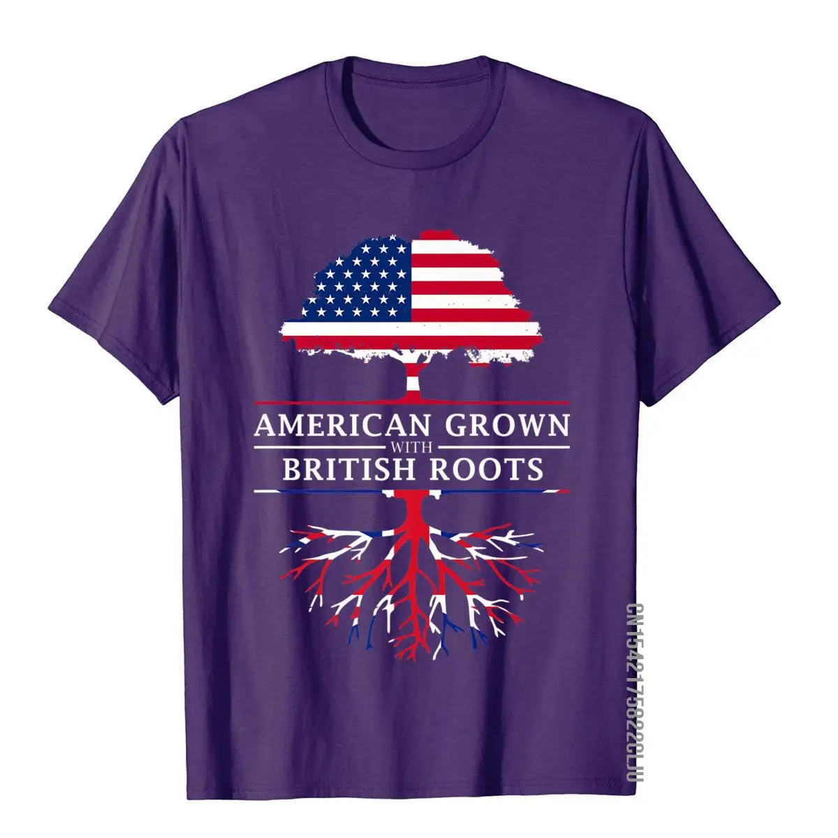 American Grown British Roots Britain Union Jack T-Shirt Fashionable Men Tees Classic T Shirt Cotton Comics