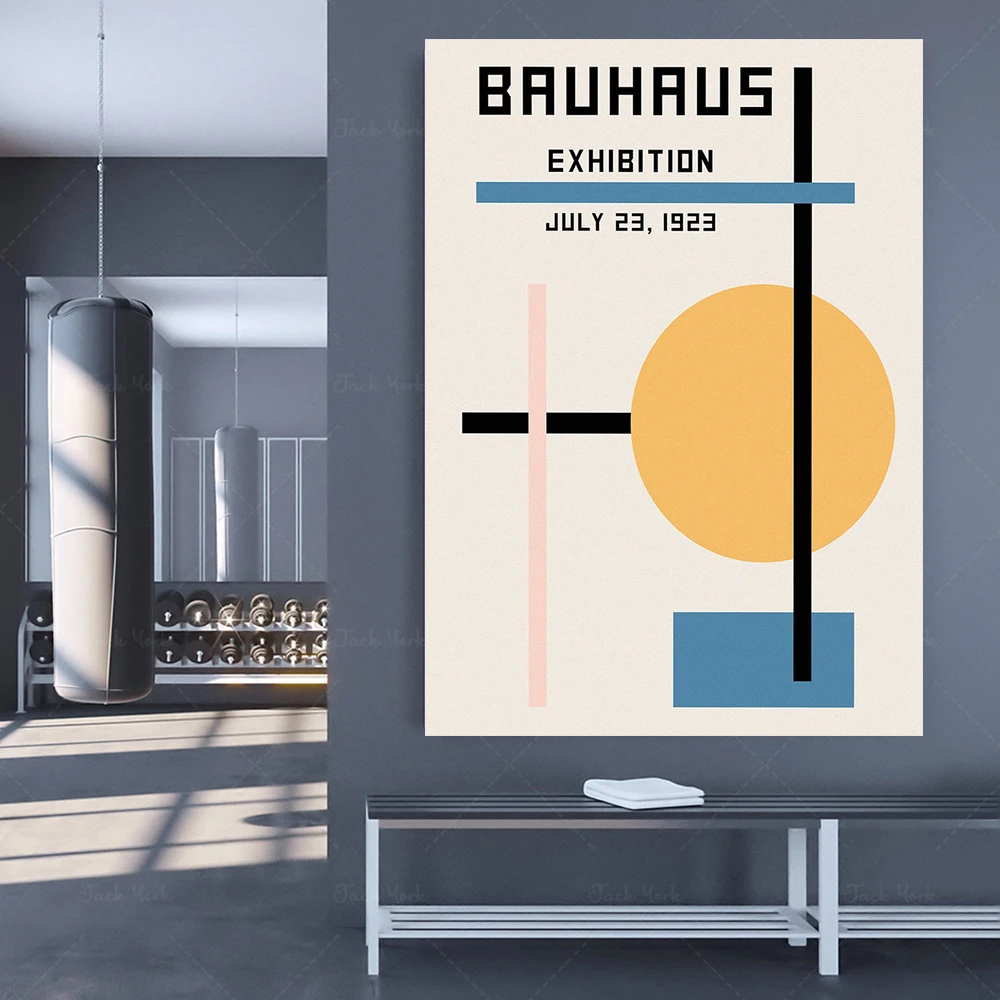 

Bauhaus exhibition poster, Bauhaus exhibition art print, Museum art poster, Bauhaus wall decor