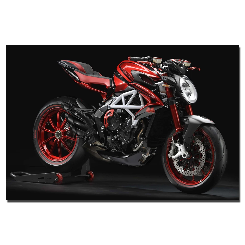 DIY Frame Canvas Painting Mv Agusta Brutale 800 Motorcycle Poster Wall Art Pictures Print For Living Room Home Decor