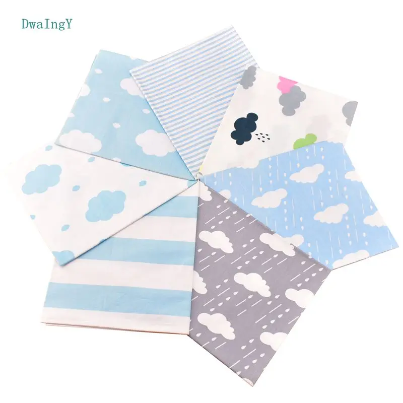 DwaIngY High Quality Will Cotton Fabric For Patchwork DIY Sewing Quilting Quarters Handmade Cloth Doll Material 20*25cm/Piece