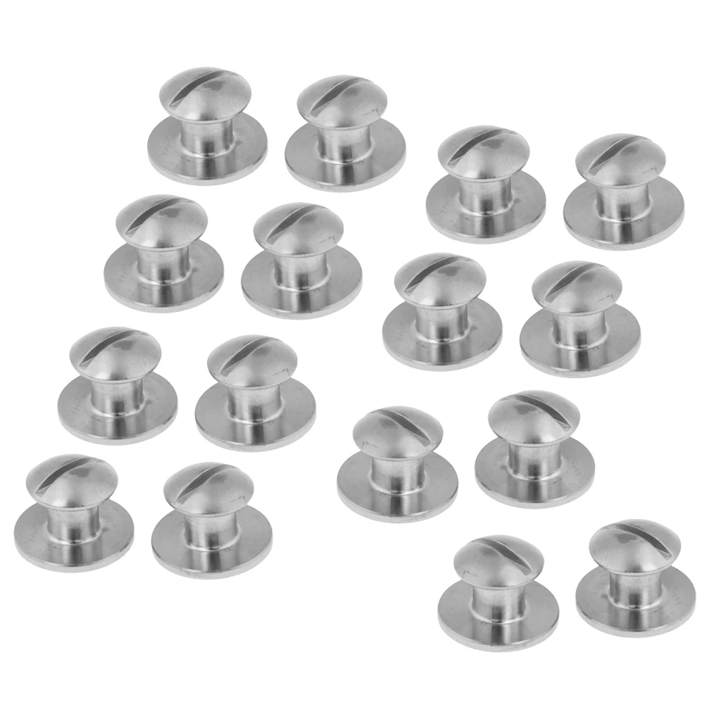 16pcs Stainless Steel Book Screws for Tech Scuba Diving Diver Backplate Pad BCD Gear Equipment