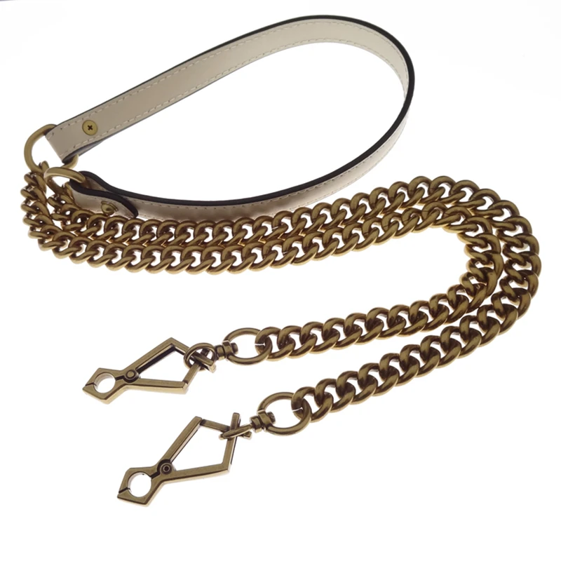 Colorful Shoulder Bag Chain Metal Chain with Leather Women Strap Bag Parts Purse Hardware Handbag Chain Buckle High Quality